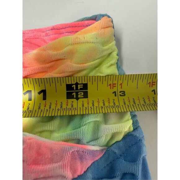 Aded Rose Womens Tie-dye Bubble Texture Ruched Seam Leggings Size M Butt Scrunch - Picture 6 of 13